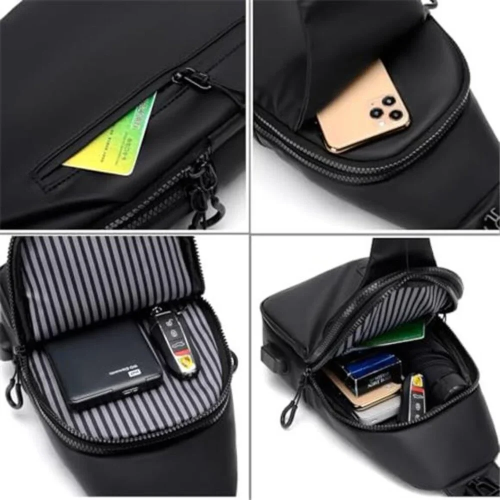 Waterproof Sling Bag for Men Crossbody Bag Shoulder travel Backpack Sling